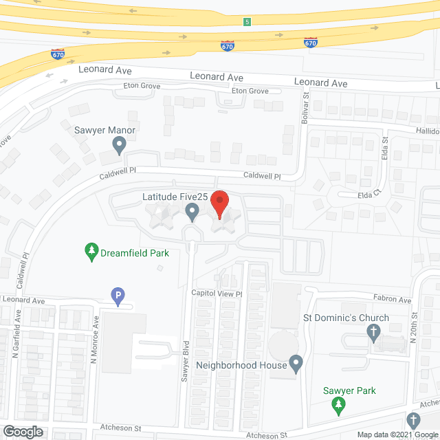 Map of the neighborhood around Sawyer Towers