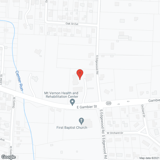 Map of the neighborhood around Mount Vernon Health and Rehab
