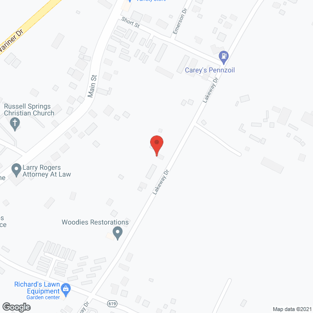 Map of the neighborhood around Russell Springs Active Day Ctr