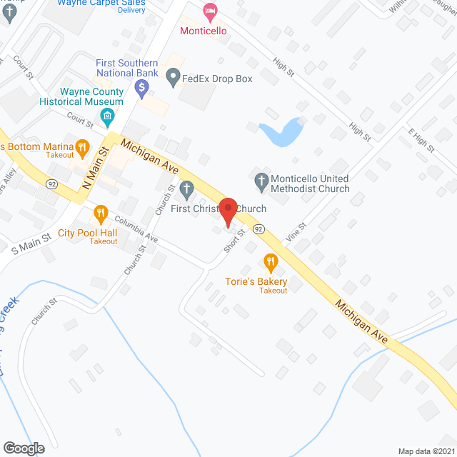 Map of the neighborhood around Wayne Adult Healthcare Ctr