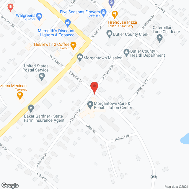 Map of the neighborhood around Lakeview Health Care Facility