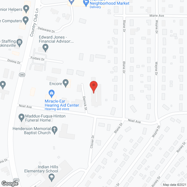 Map of the neighborhood around Pennyrile Personal Care Home