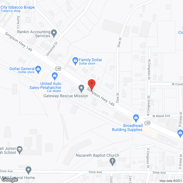 Map of the neighborhood around Boswell Regional Ctr