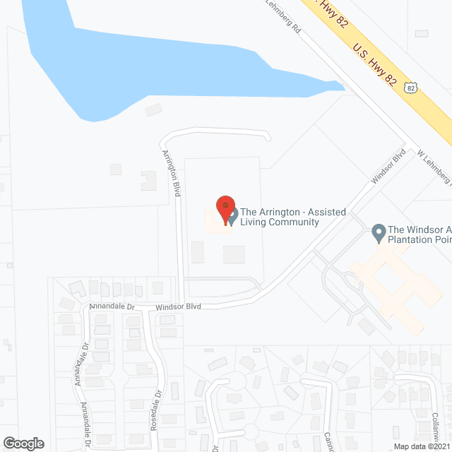 Map of the neighborhood around The Arrington