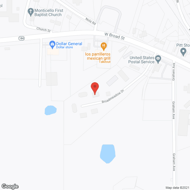 Map of the neighborhood around Broadmeadow Apartments