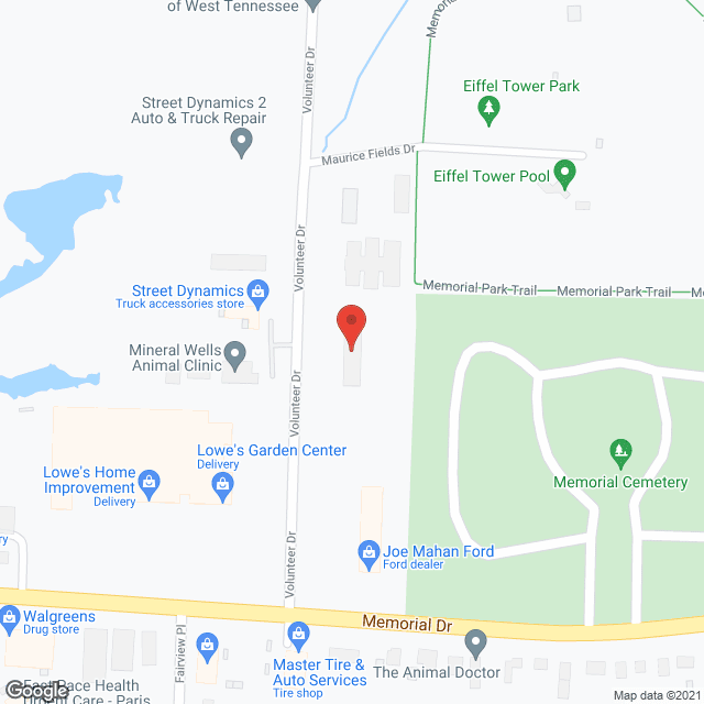 Map of the neighborhood around Chateau Maurice