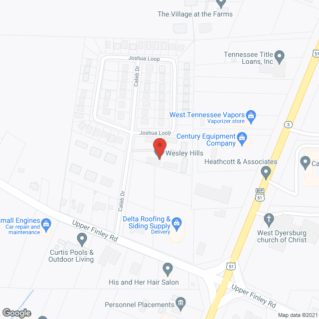 Map of the neighborhood around Wesley Hills