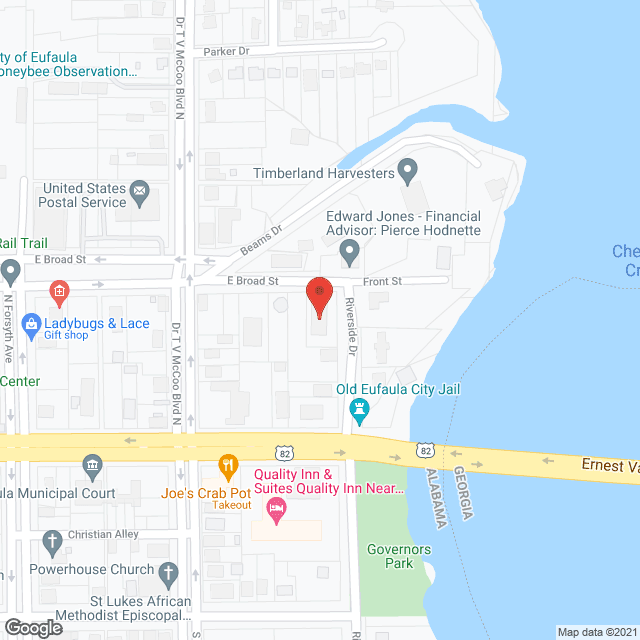 Map of the neighborhood around River Oaks East