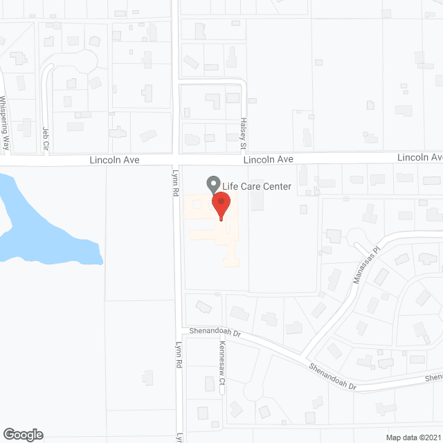 Life Care Ctr in google map