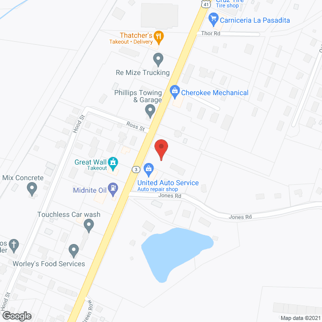 Map of the neighborhood around Shady Oaks Personal Care Home