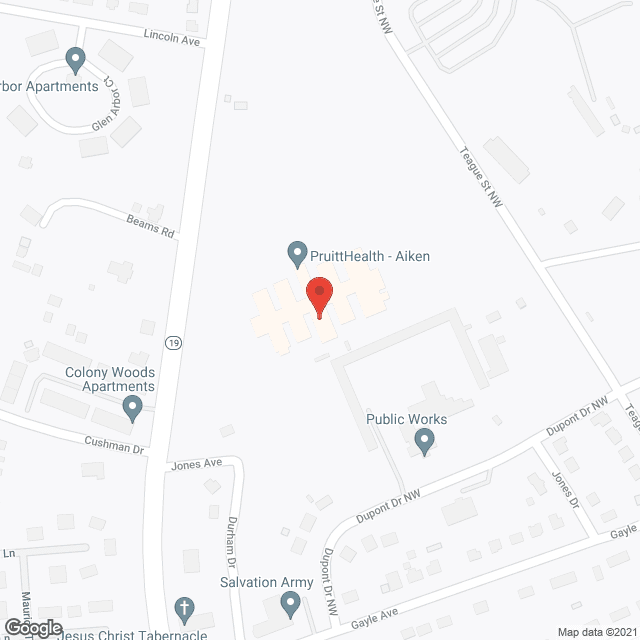 Map of the neighborhood around Mattie C Hall Health Care Ctr