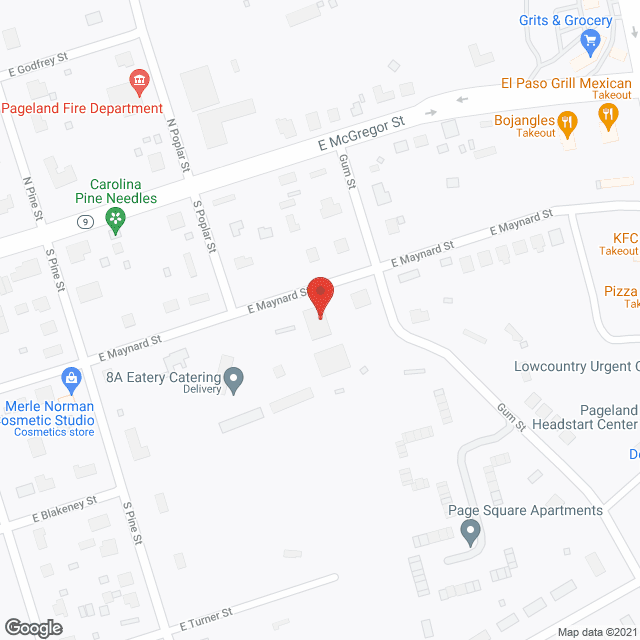 Map of the neighborhood around Pageland Care Facility