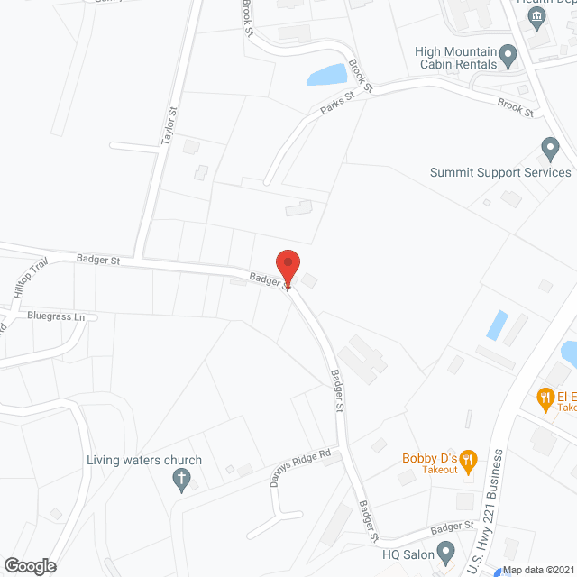 Map of the neighborhood around Ashe Assisted Living