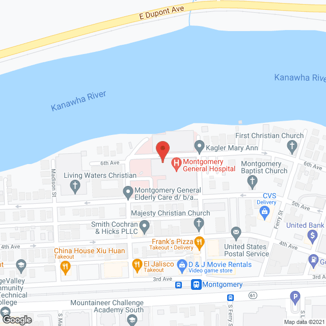 Map of the neighborhood around Montgomery General Home Care