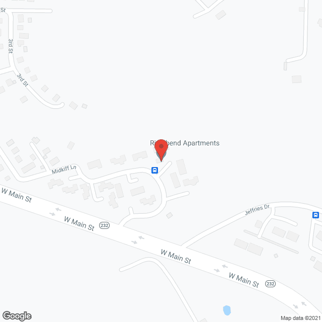 Map of the neighborhood around Riverbend Apartments