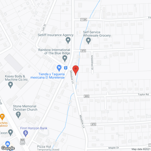 Map of the neighborhood around Southern Comfort Adult Care