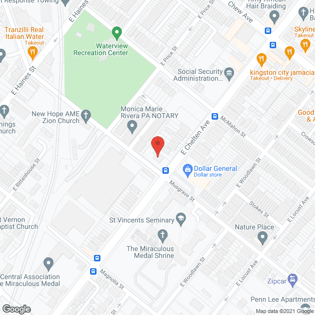 Map of the neighborhood around Chelten Christian Crusade