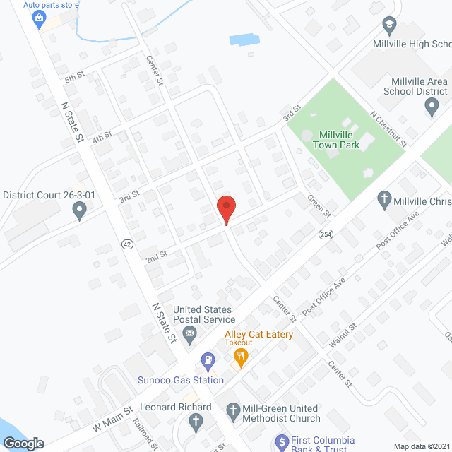 Map of the neighborhood around Columbia Village Apartments