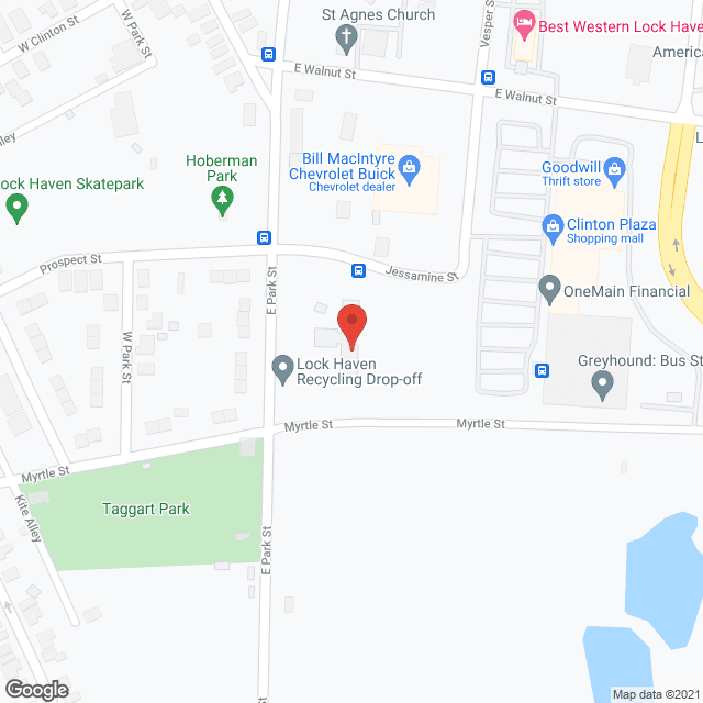 Map of the neighborhood around Kephart Plaza