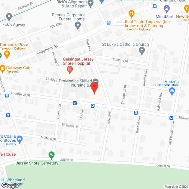 Map of the neighborhood around Manor Care Health Svc