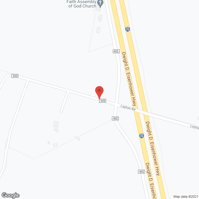 Map of the neighborhood around Pine Ridge Assisted Living