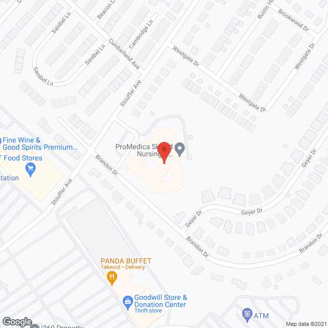 Map of the neighborhood around Manor Care Health Svc