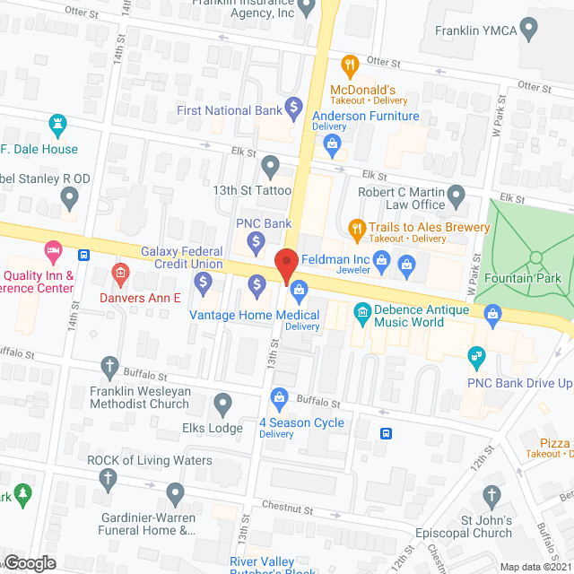 Map of the neighborhood around Sugar Valley Lodge