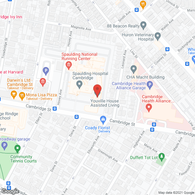 Map of the neighborhood around Youville House Assisted Living