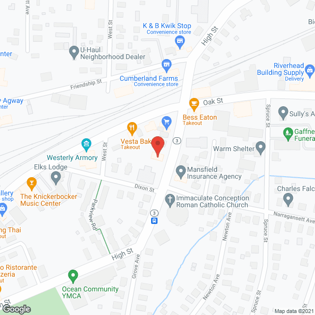Map of the neighborhood around Golden Years Assisted Living Community