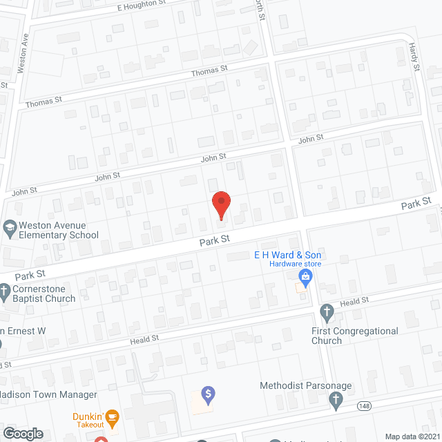 Map of the neighborhood around Braggs Boarding Home