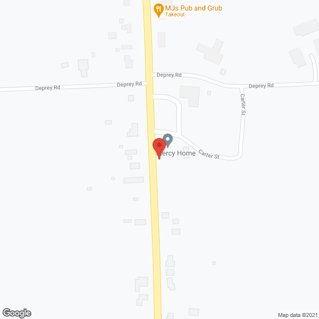 Map of the neighborhood around Mercy Home