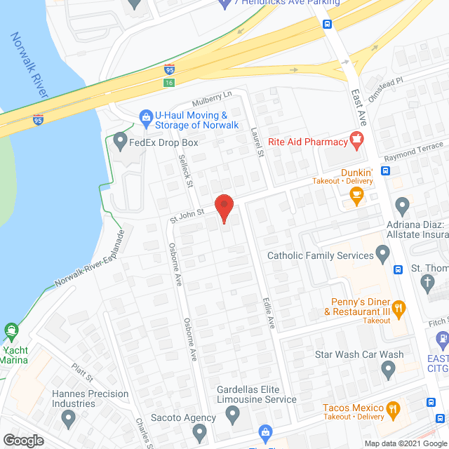 Map of the neighborhood around Keystone House Inc