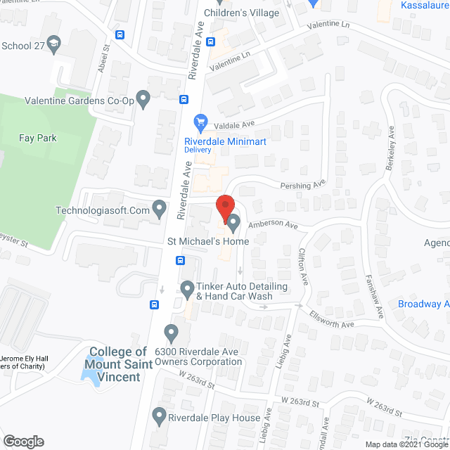Map of the neighborhood around St Michael's Home For the Aged