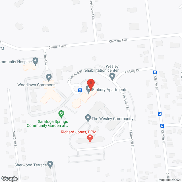 Map of the neighborhood around Embury Apartments Inc