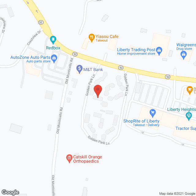 Map of the neighborhood around Golden Park Apartments