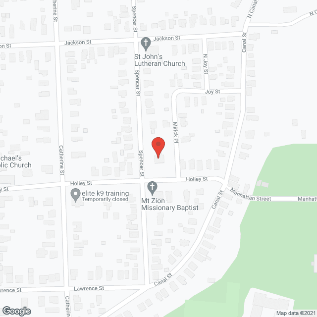 Map of the neighborhood around Grace House