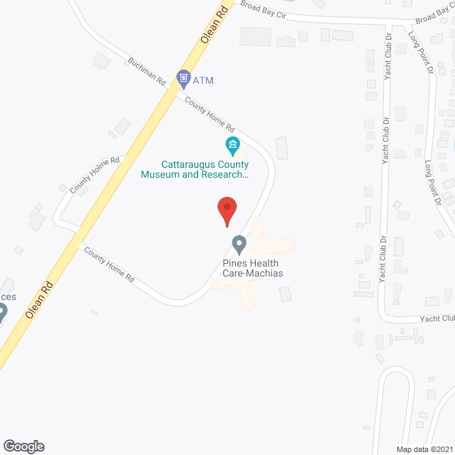 Map of the neighborhood around Cattaraugus County Home