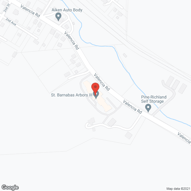 Map of the neighborhood around Valenica Woods at St. Barnabas