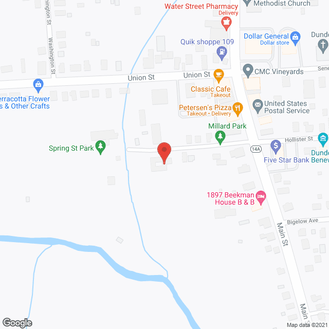 Map of the neighborhood around Yates County ARC