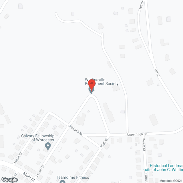 Map of the neighborhood around Whitinsville Retirement Inc
