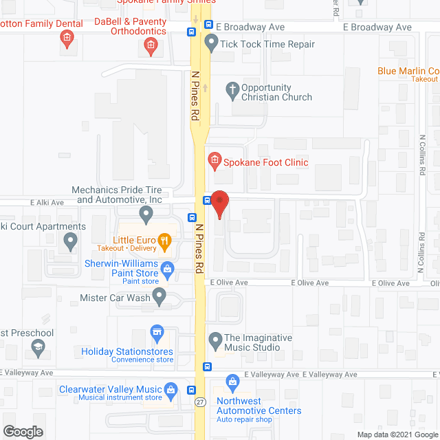 Map of the neighborhood around Pines Manor and Pines Terra Apartments