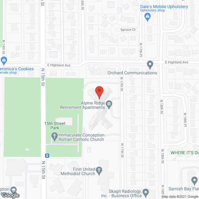 Map of the neighborhood around Alpine Ridge Retirement Apartments