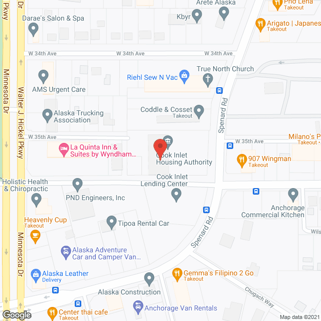 Map of the neighborhood around Golden Years