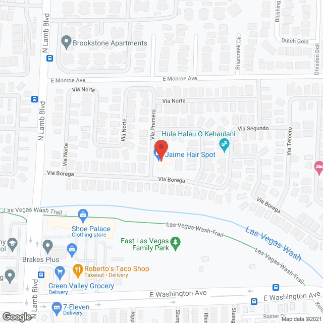 Map of the neighborhood around Villa Borega Mobile Home Cmnty