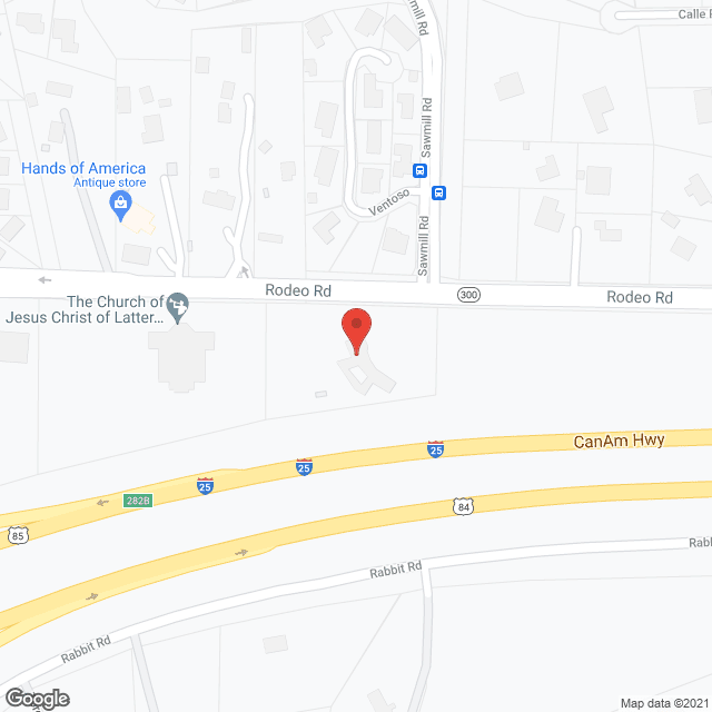 Map of the neighborhood around Sierra Vista Retirement Community