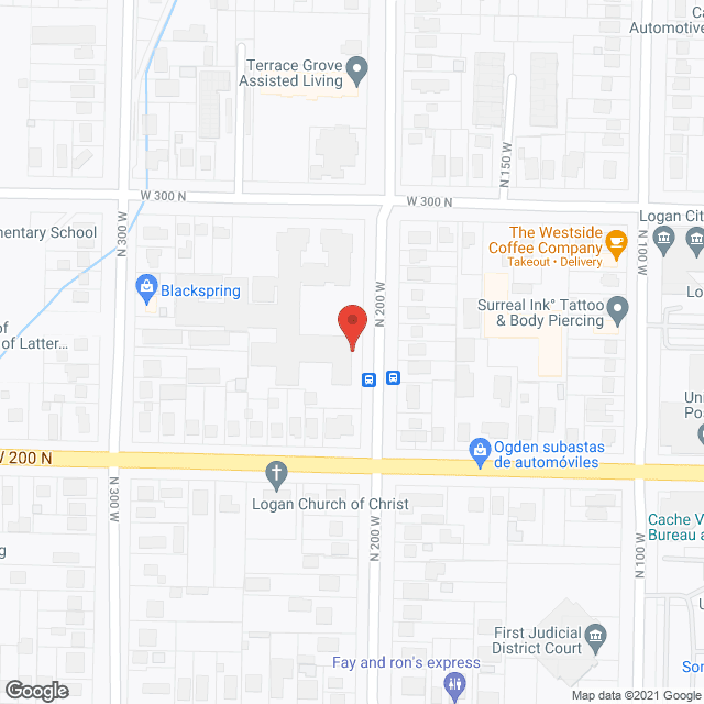 Map of the neighborhood around Terrace Grove