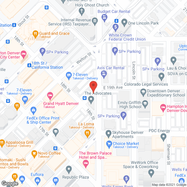 Map of the neighborhood around Sunset Park Apartments
