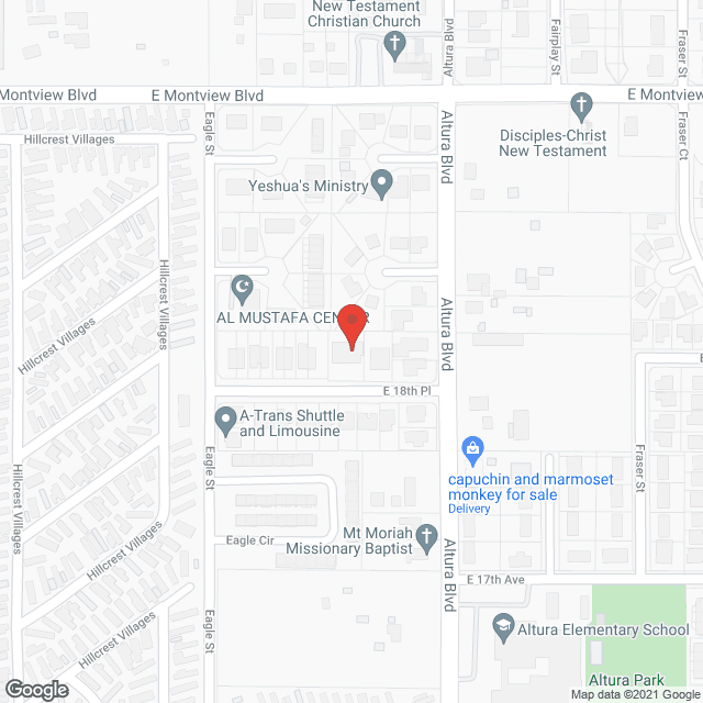 Map of the neighborhood around Mrachek House