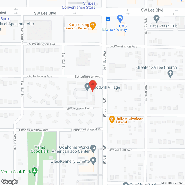 Map of the neighborhood around Goodwill Village Inc