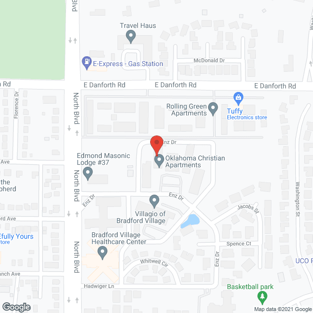 Map of the neighborhood around Oklahoma Christian Apartments